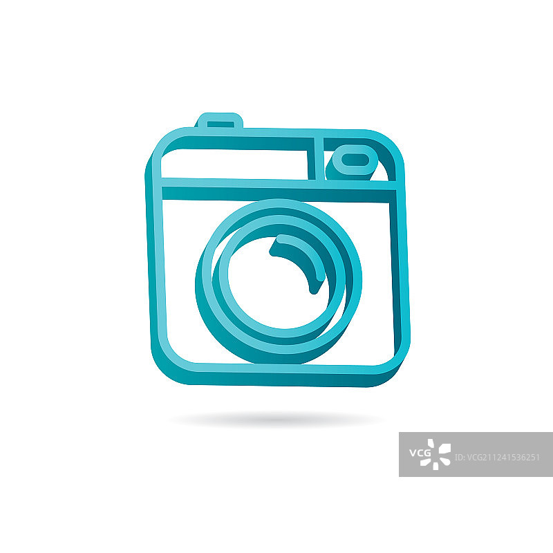 相机3D图标照片线条极简风格图片素材