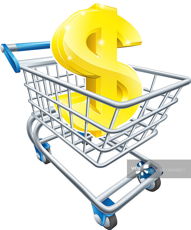 美元购物车概念图片素材