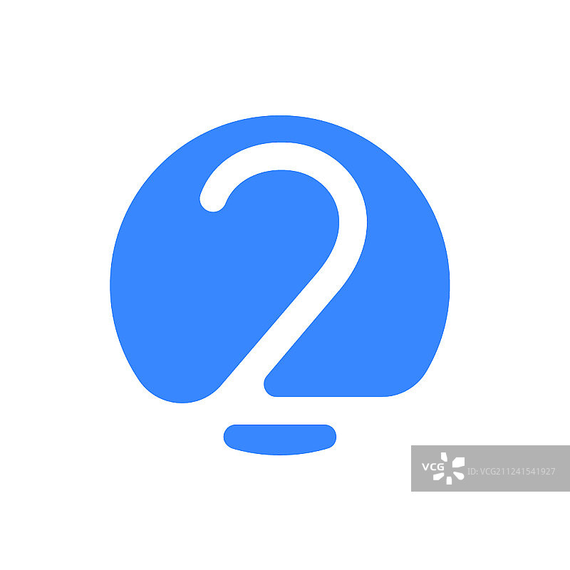 数字2蓝色字体图标图片素材