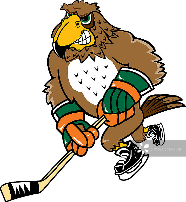 猎隼运动曲棍球标志吉祥物图片素材
