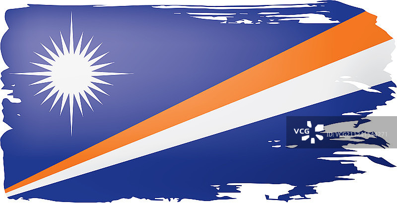 马绍尔群岛国旗上图片素材