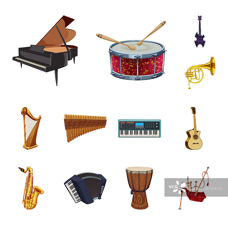 音乐和曲调图标组合图片素材