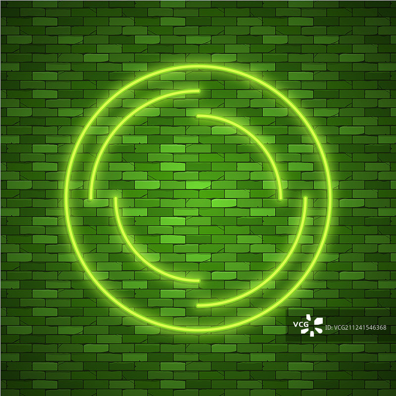 发光霓虹灯环灯标志图片素材
