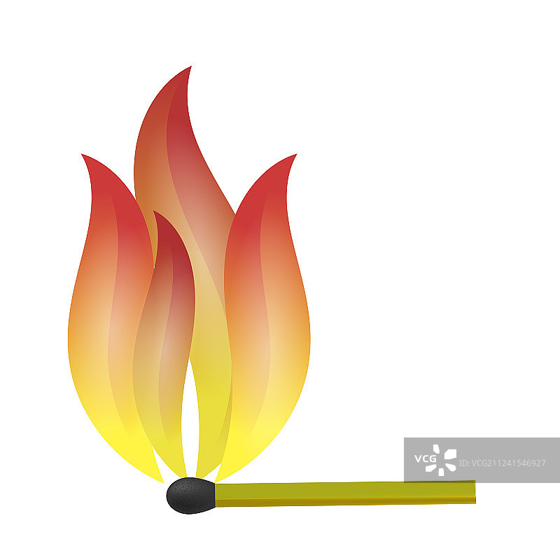 燃烧的火柴火焰图片素材