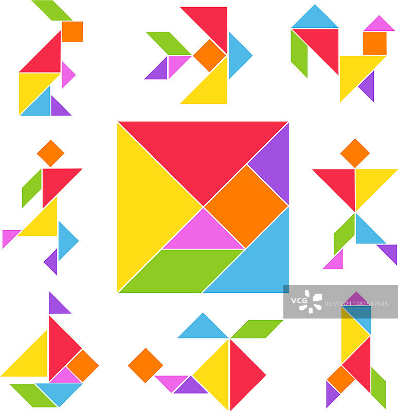 七巧板游戏套装图片素材