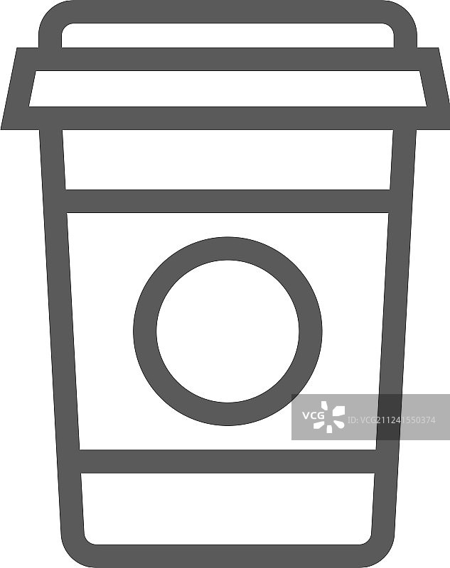 咖啡饮品线条图标图片素材