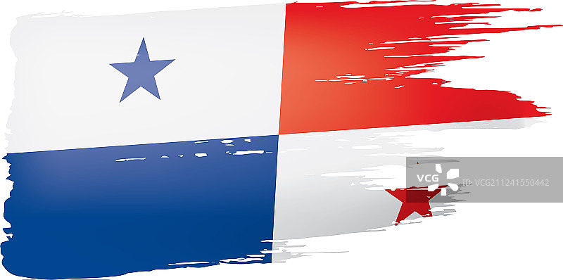 一面白色的巴拿马国旗图片素材