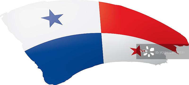 一面白色的巴拿马国旗图片素材