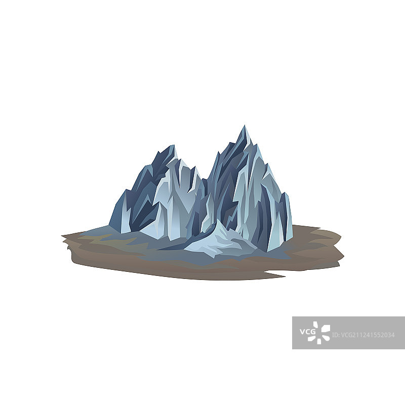 地面岩石山丘上的山脉图片素材