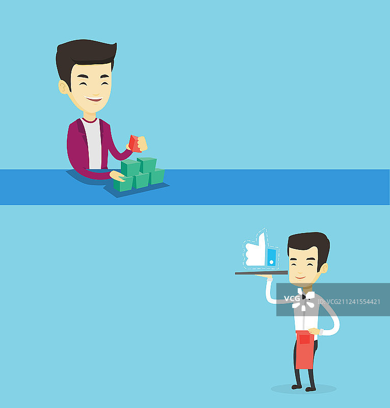 两款带文本空间的媒体banner图片素材