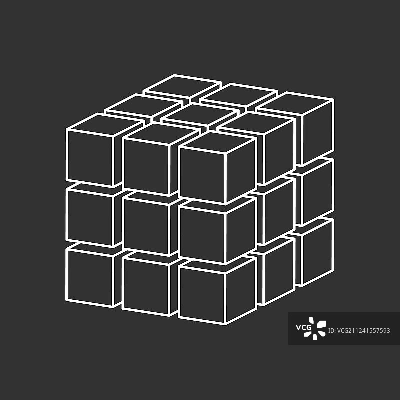 简约立方体logo概念图片素材