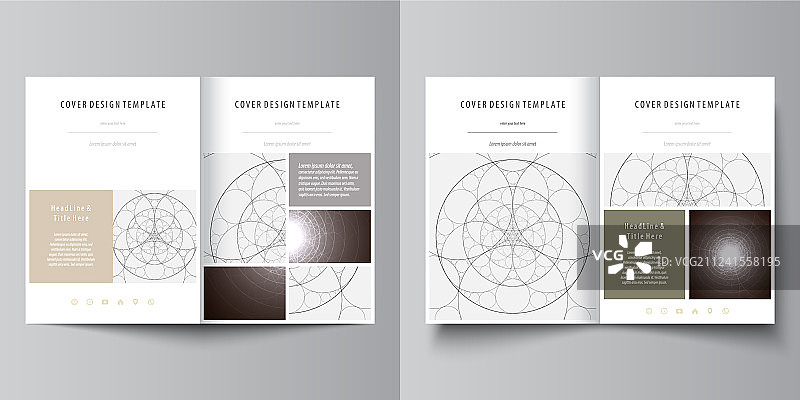 商业双折页手册杂志模板图片素材