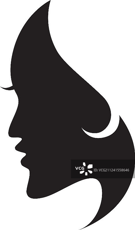 女性发型面部标志图片素材