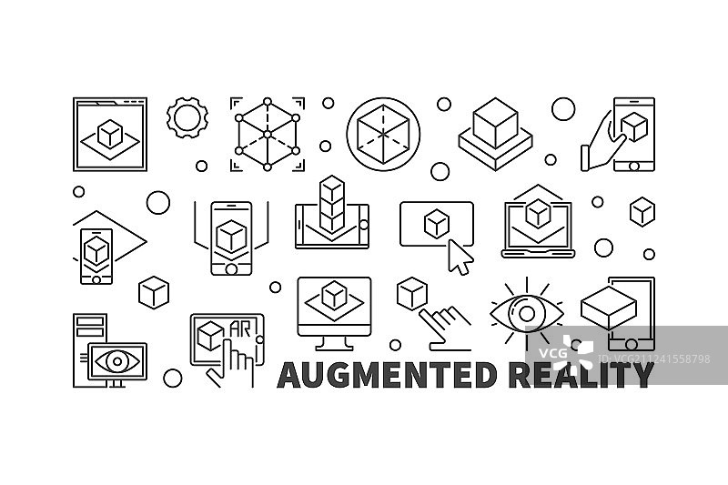 增强现实横向AR轮廓图片素材