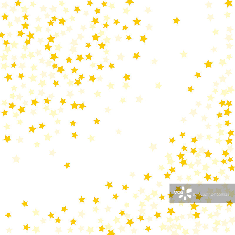 金色星星纸屑落在白色背景上图片素材