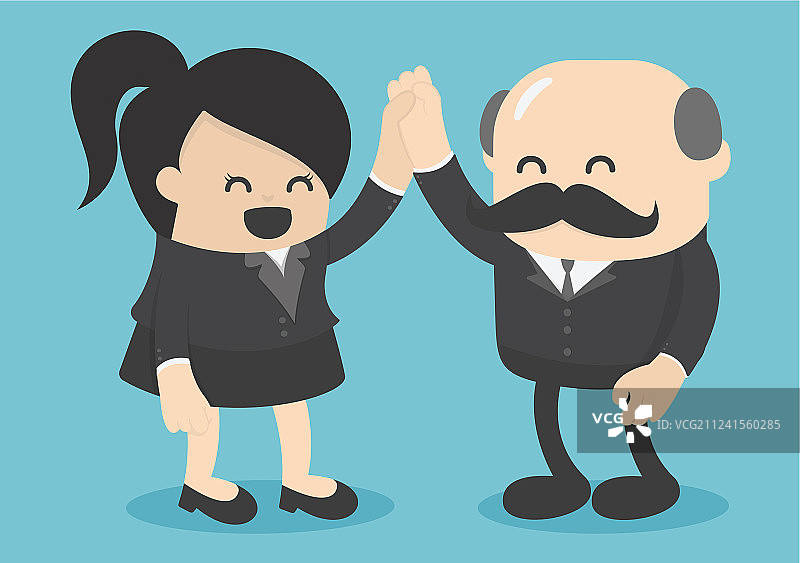 商务人士庆祝商业成功图片素材