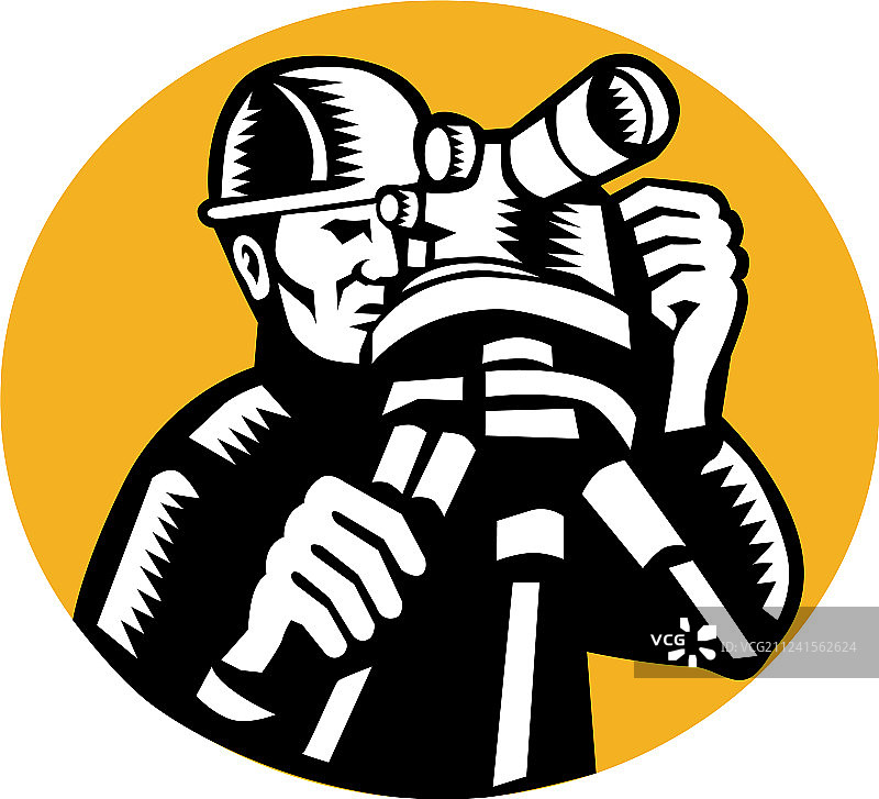 大地测量师木刻风格图片素材