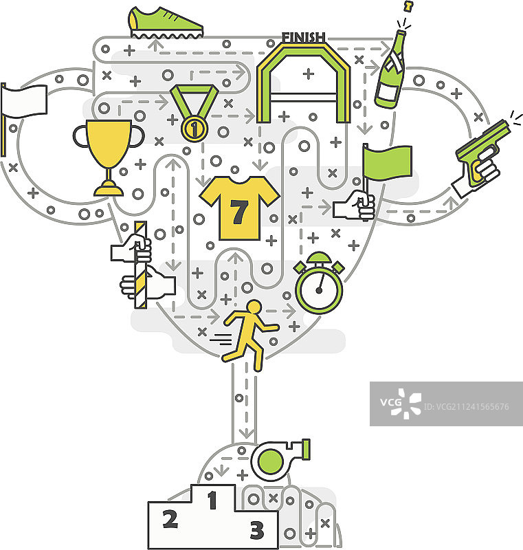 细线运动比赛海报banner图片素材