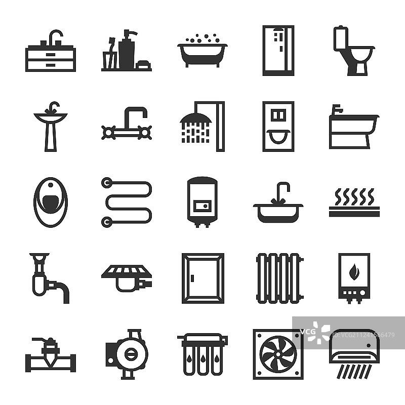 水管图标集图片素材