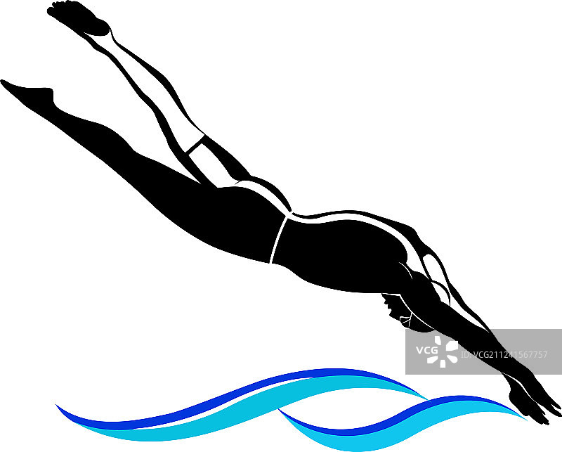 游泳运动员体育运动标志图片素材