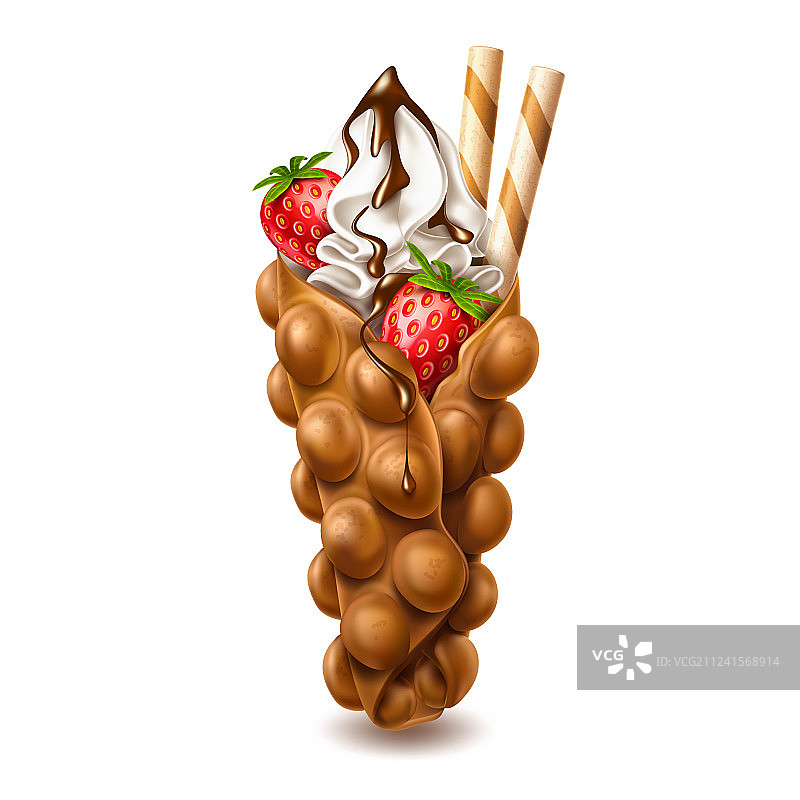 逼真香港鸡蛋仔图片素材