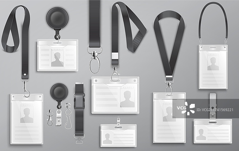 一套真实的员工身份识别卡图片素材