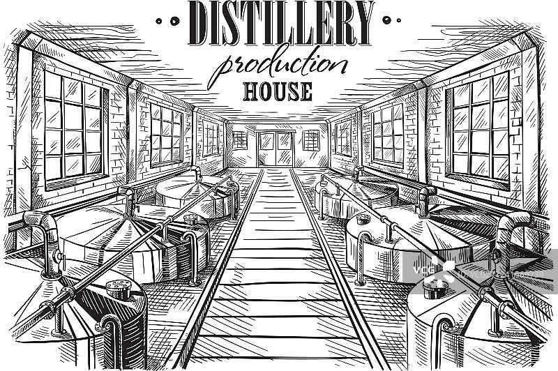 酿酒厂生产车间图片素材