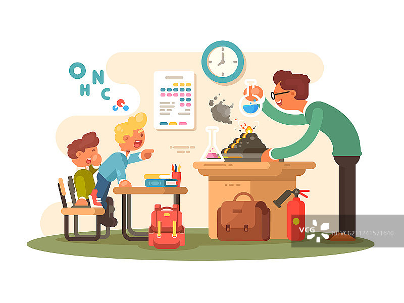 教室里的化学课图片素材