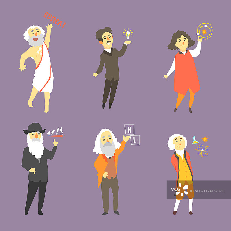 历史上的著名科学家合集图片素材