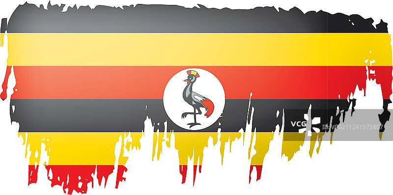 乌干达国旗上有白色图片素材