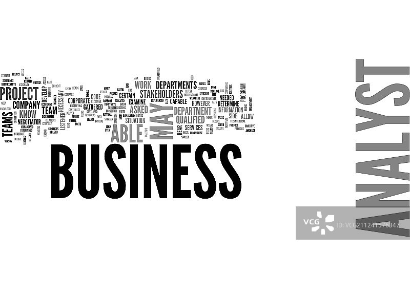 商业分析师工作内容文字云图片素材