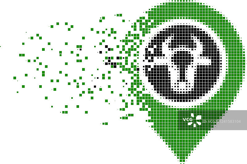 奶牛标记碎片像素图标图片素材