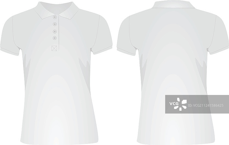 白色女士Polo衫图片素材