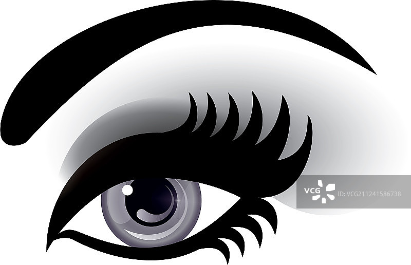 烟熏妆图片素材