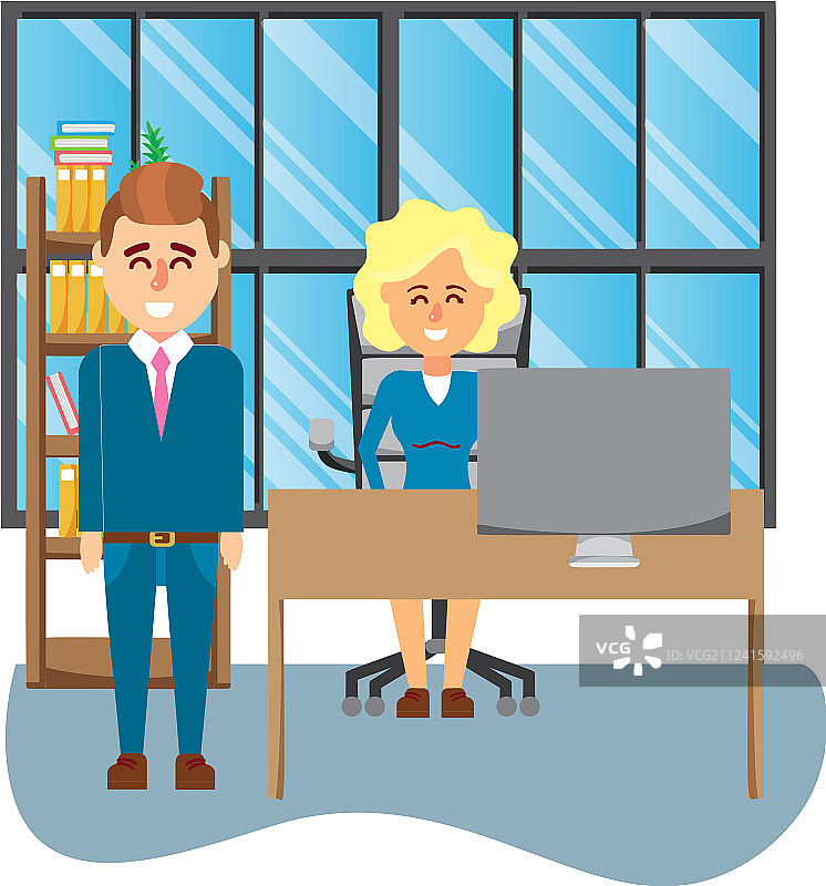 商务同事行政人员卡通图片素材