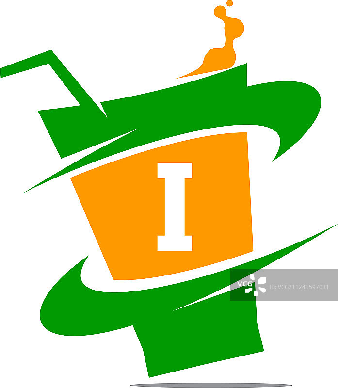 餐厅饮品首字母I图片素材