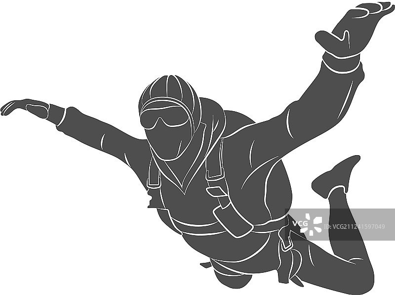 抽象跳伞绘画图片素材