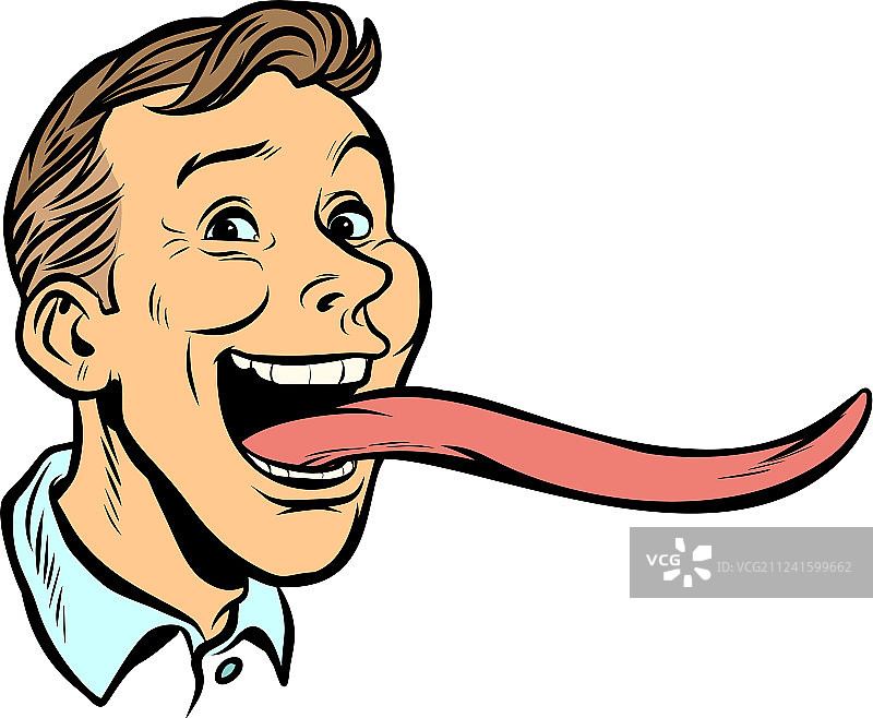 吐着长舌头的男人图片素材