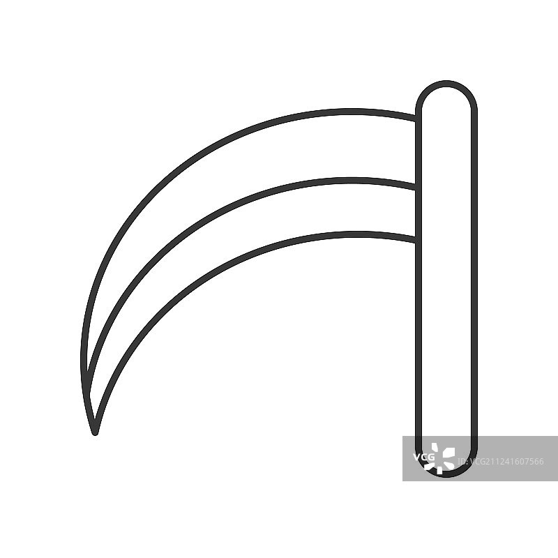 万圣节相关死亡镰刀空心轮廓图片素材