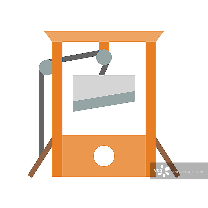 万圣节断头台相关扁平图标设计图片素材