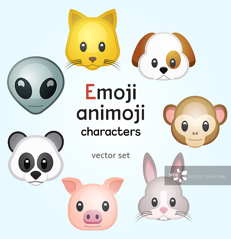 表情符号或动物角色图片素材