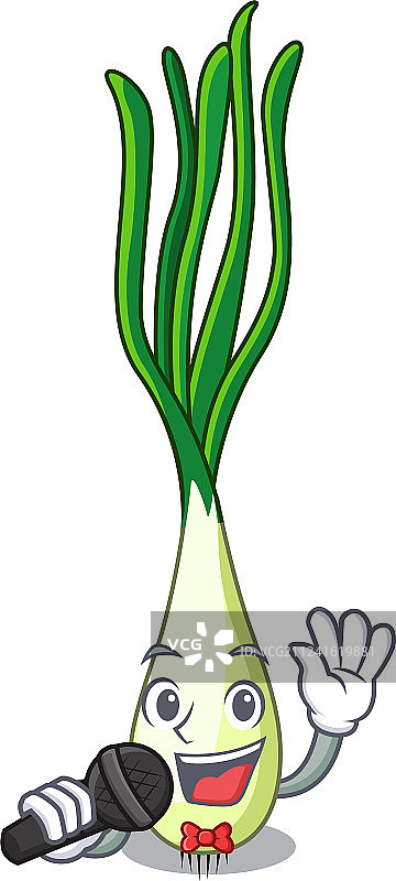 用于烹饪的唱歌卡通新鲜葱图片素材