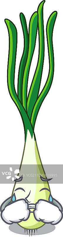 哭泣的卡通新鲜葱图片素材