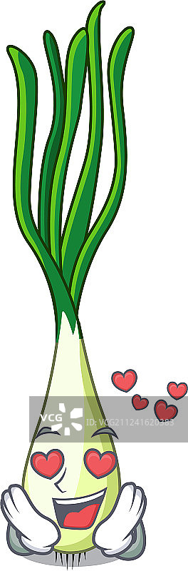 恋爱中的卡通新鲜葱图片素材