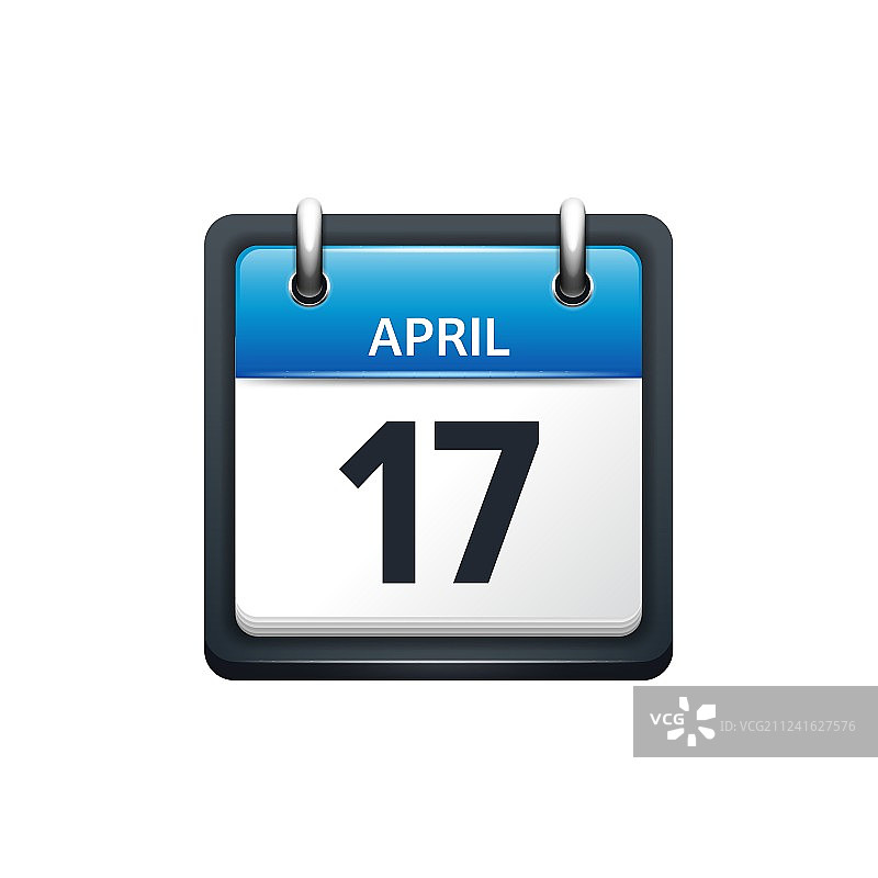 4月17日日历图标图片素材