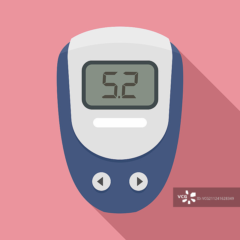 扁平风格的电子血糖仪图标图片素材