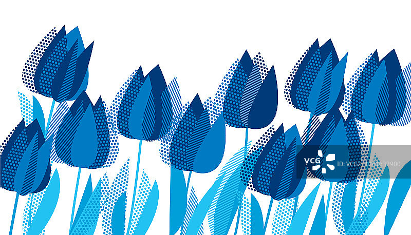 单色蓝色郁金香花朵素材图片素材