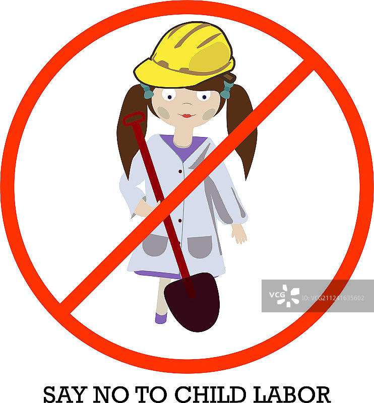 反对童工世界日概念图片素材