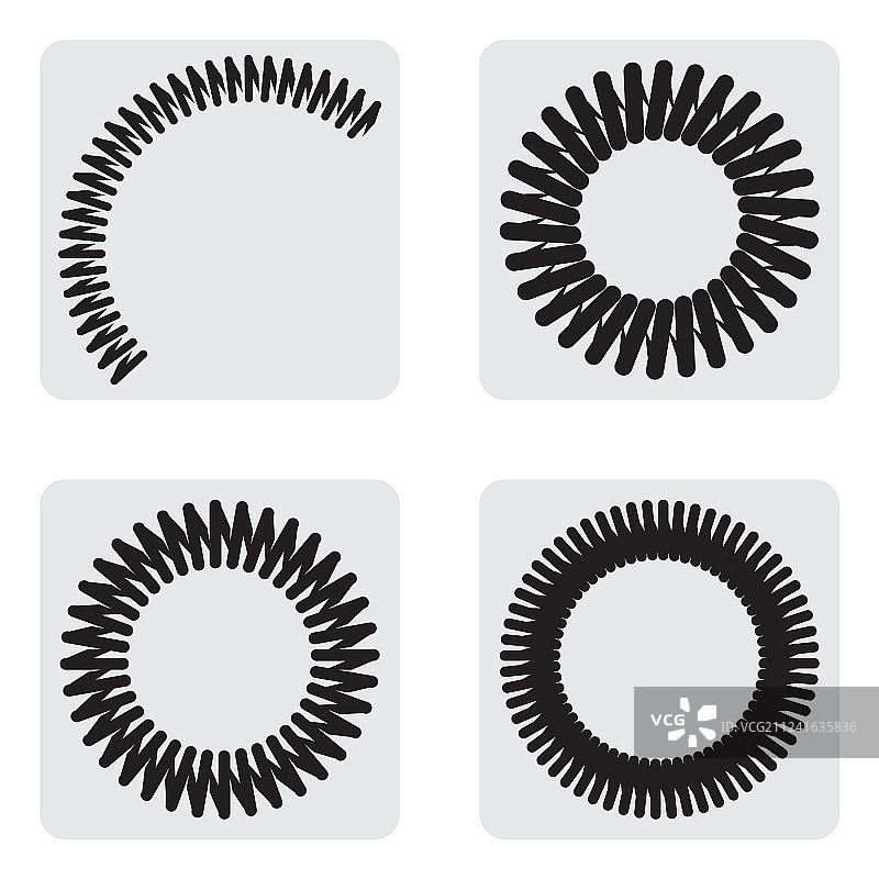 弹簧单色图标集图片素材