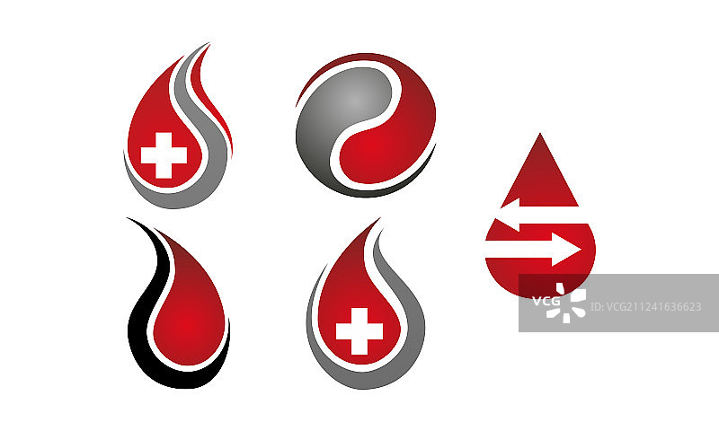 带十字的血液健康组合图片素材